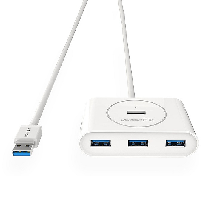 Bộ chia Hub USB 3.0 4 cổng màu trắng dài 1M Ugreen hàng chính hãng