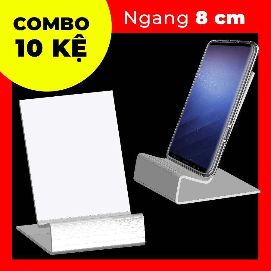 Mica TRẮNG Trưng Bày Điện Thoại (Ngang 8cm)