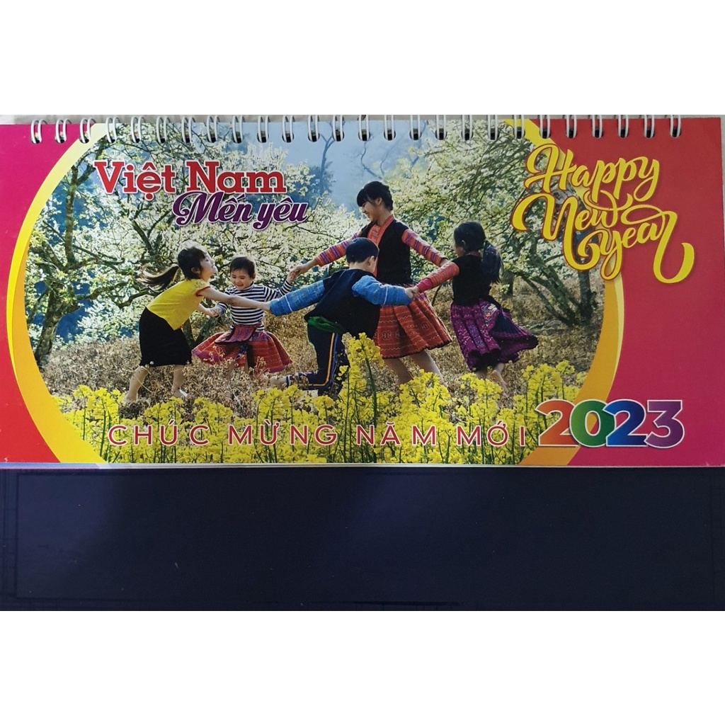 Lịch Bàn Lò Xo 13 tờ Việt Nam Mến Yêu - Có Túi Giấy