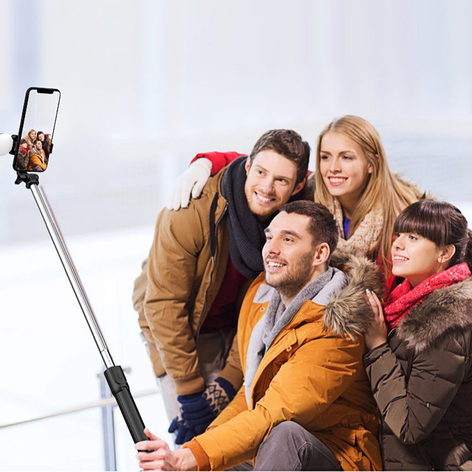 Selfie Stick with LED Rotation Lightweight Stabilizer