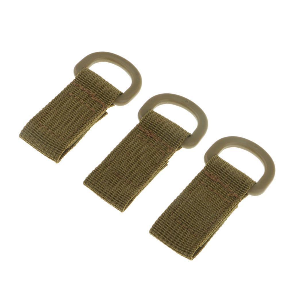6pcs Nylon Molle Webbing Hanger Hook, Carabiner Water Bottle Buckle Holder for Outdoor Hiking Camping Traveling