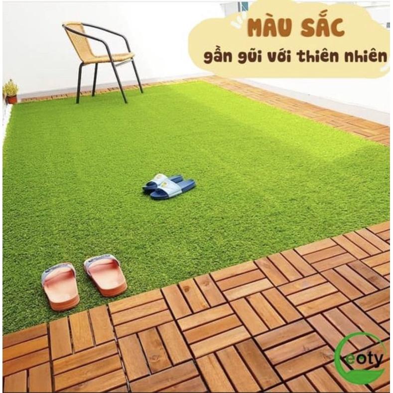 Vỉ cỏ nhân tạo vuông 30×30 lót sàn, ban công, trang trí
