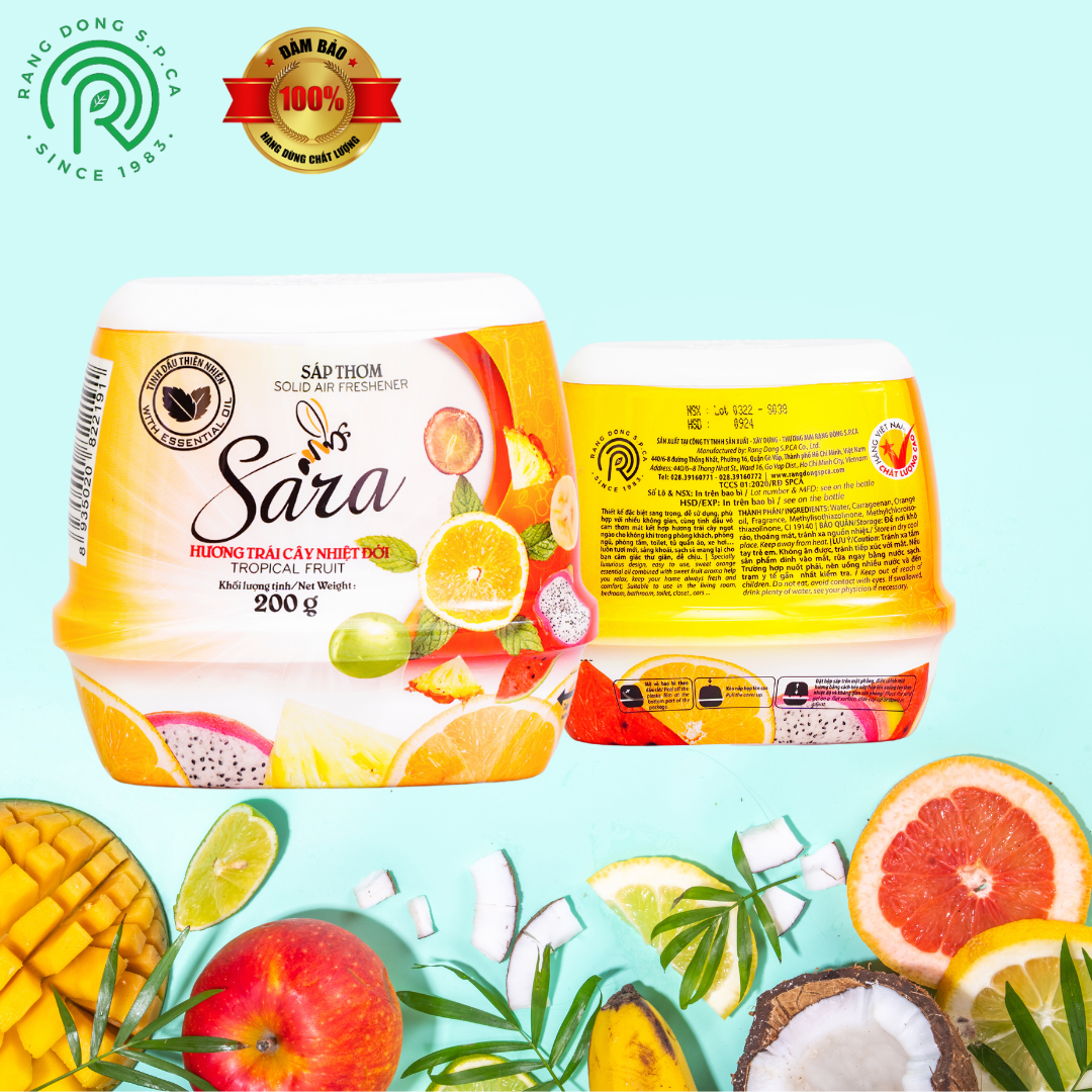 Sáp thơm 2 tầng Sara 200g - Hương Trái Cây Nhiệt Đới