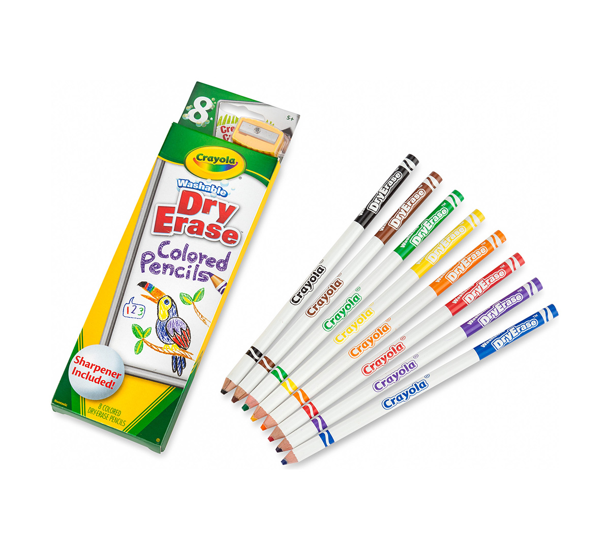 HỘP 8 BÚT CHÌ MÀU CRAYOLA  LAU RỬA KHÔ