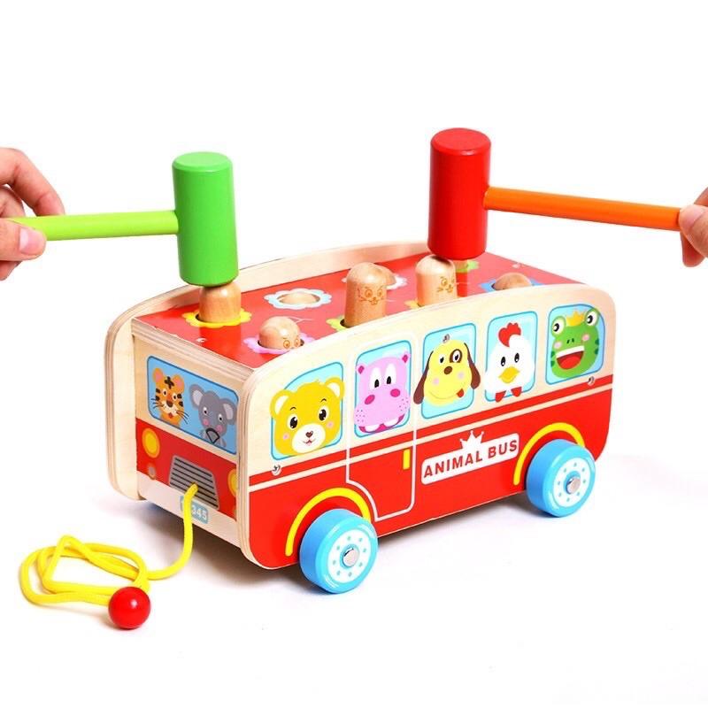 Đồ chơi xe bus đập chuột