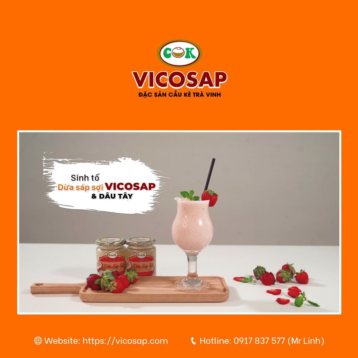 Dừa sáp sợi 220ml Vicosap