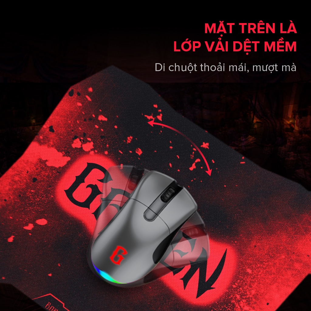 Tấm lót chuột Gamen GP-X bàn di chuột kiểu dáng gaming kích thước 29 x 25 cm - Hàng Chính Hãng