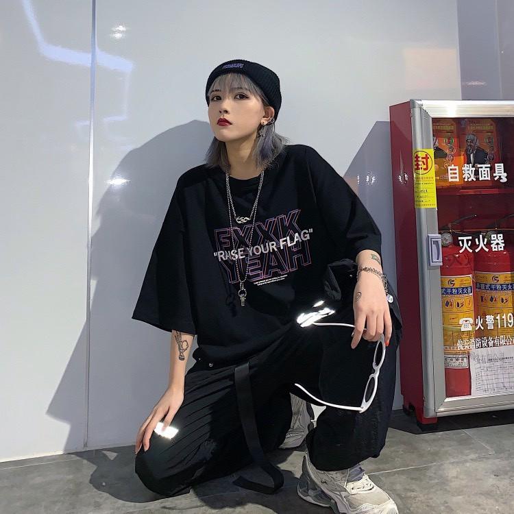 Áo thun nữ tay lỡ Unisex EXXK, áo phông form rộng phong cách ulzzang hàn quốc JASHOP