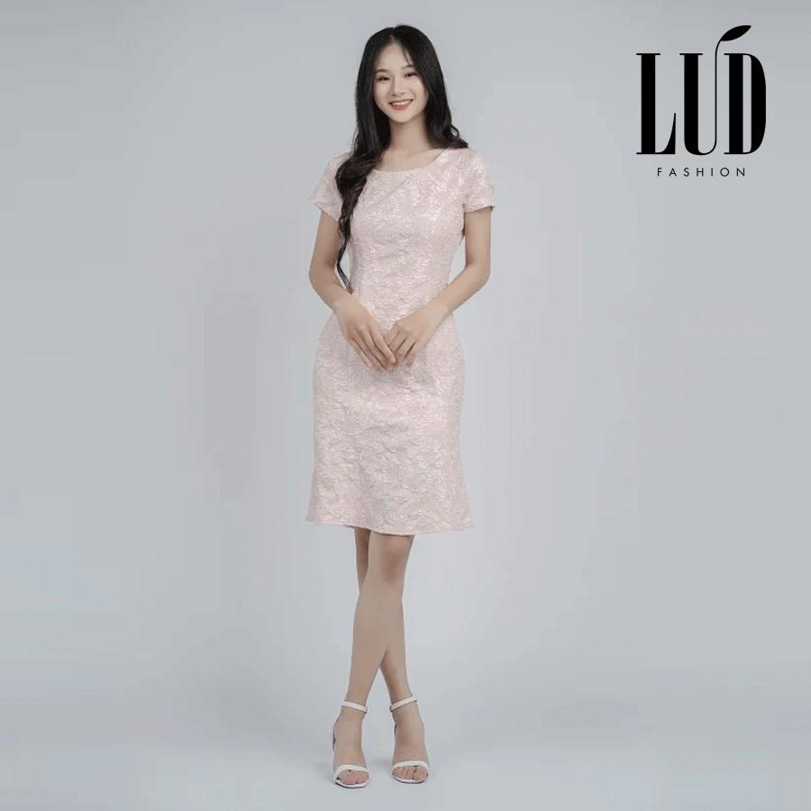 Đầm nữ đuôi cá họa tiết hoa LUD Fashion