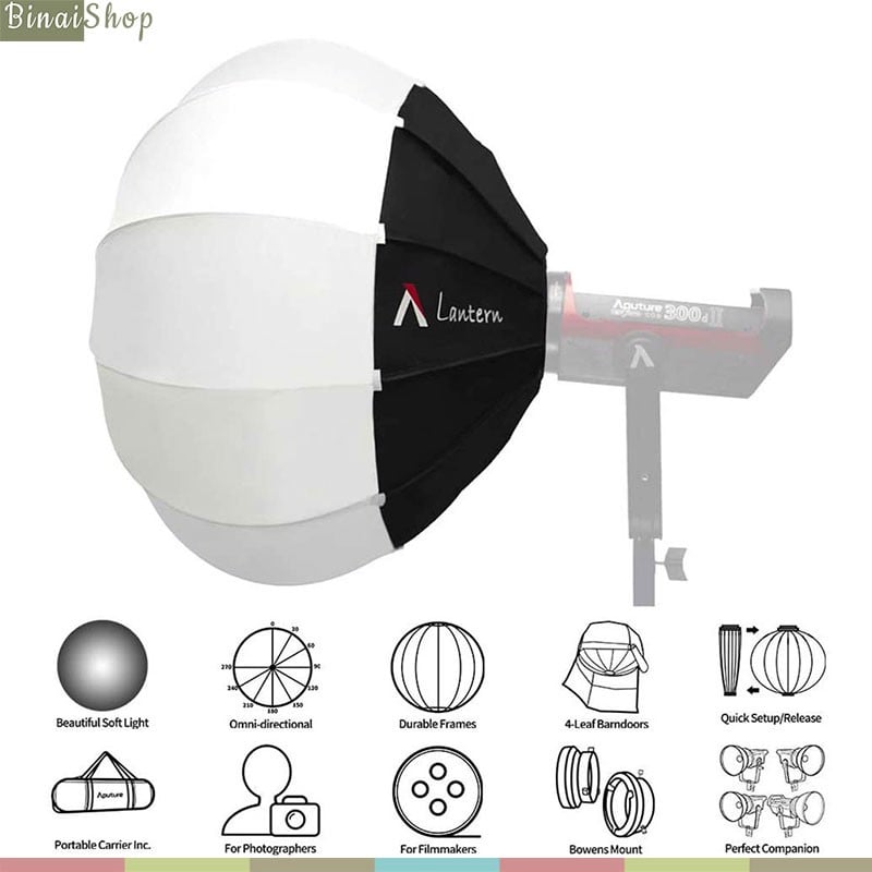 Aputure Lantern, Dome SE, Dome Mini II - Softbox Cho Đèn Amaran 60d, 60x, 100d, 100x, 200d, 200x- Hàng chính hãng