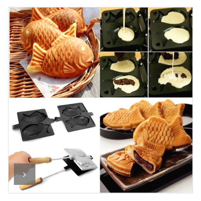 Khuôn Làm Bánh Cá Nướng Taiyaki Nhật Bản Chống Dính Cao Cấp Size Lớn - Khuôn Nướng Làm Bánh Cá - Hàng Chính Hãng MINIIN