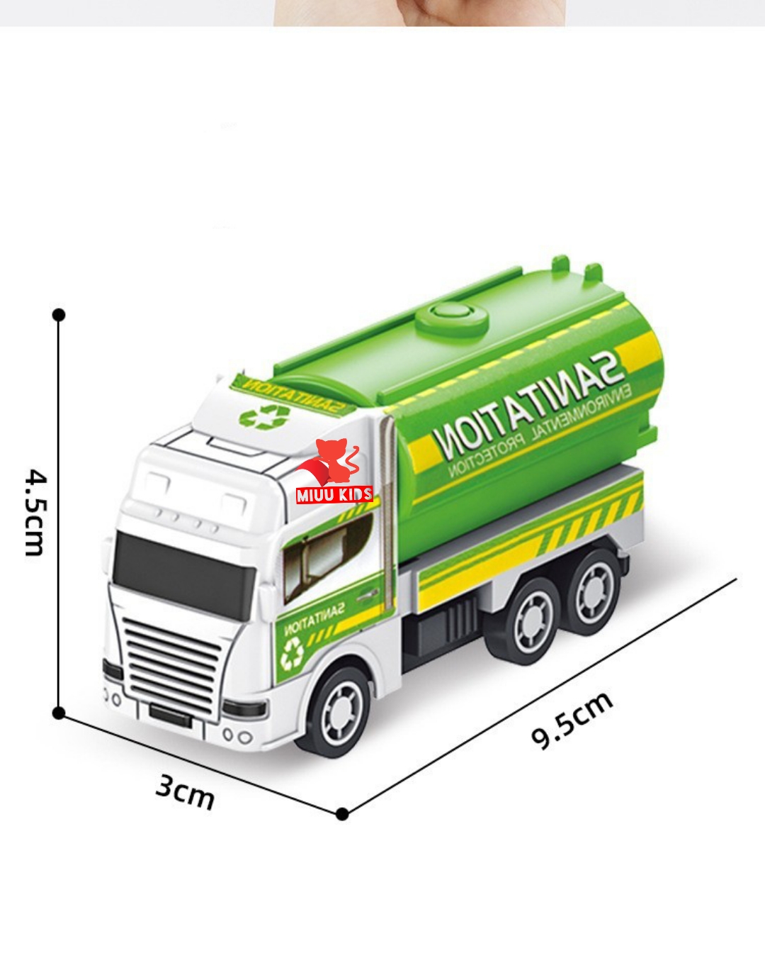 Bộ 6 Xe Môi Trường Mini Chạy Đà Bằng Nhựa Cho Bé