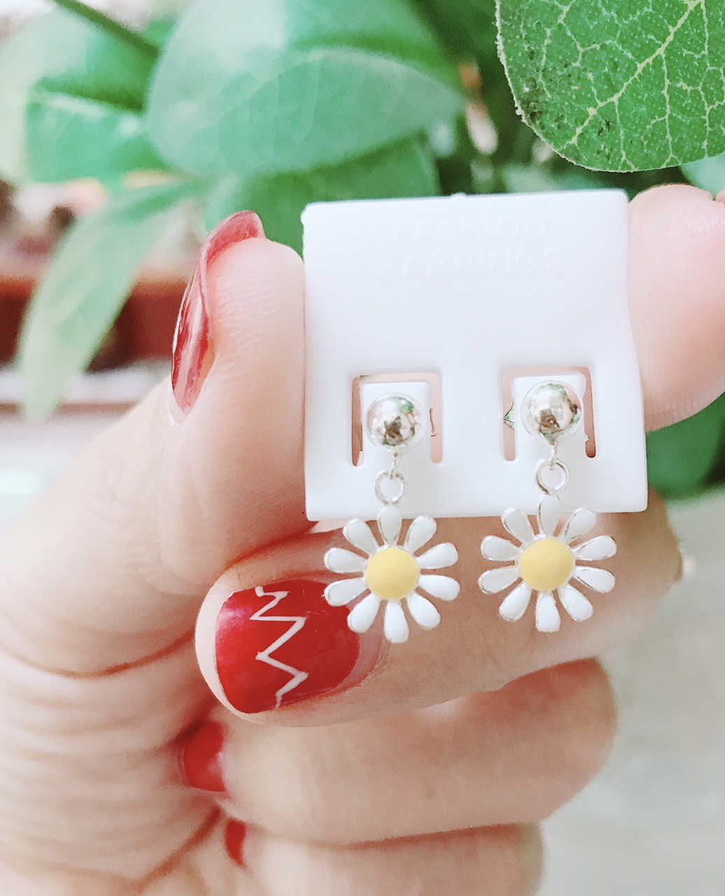 Bông Tai Bạc Nữ Hoa Cúc Chui Gài - Hoa Tai Chuẩn Bạc S925 - Khuyên Tai Bạc S925