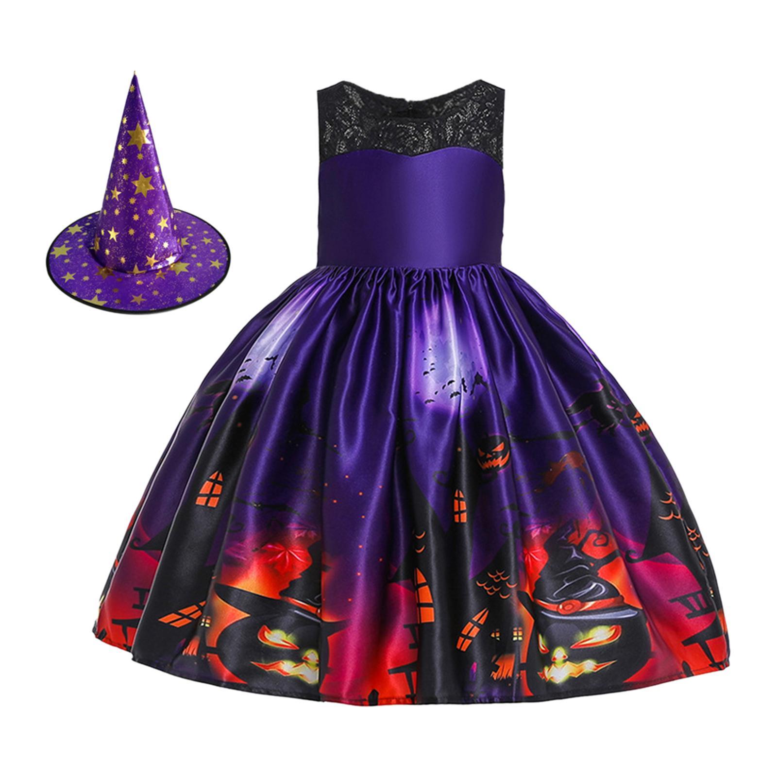 Girl Witch Halloween Costume Dress Fancy Dress Cosplay Festival Party Outfit