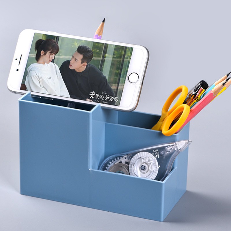 Kệ bút nhiều tầng có giá đỡ điện thoại tiện dụng