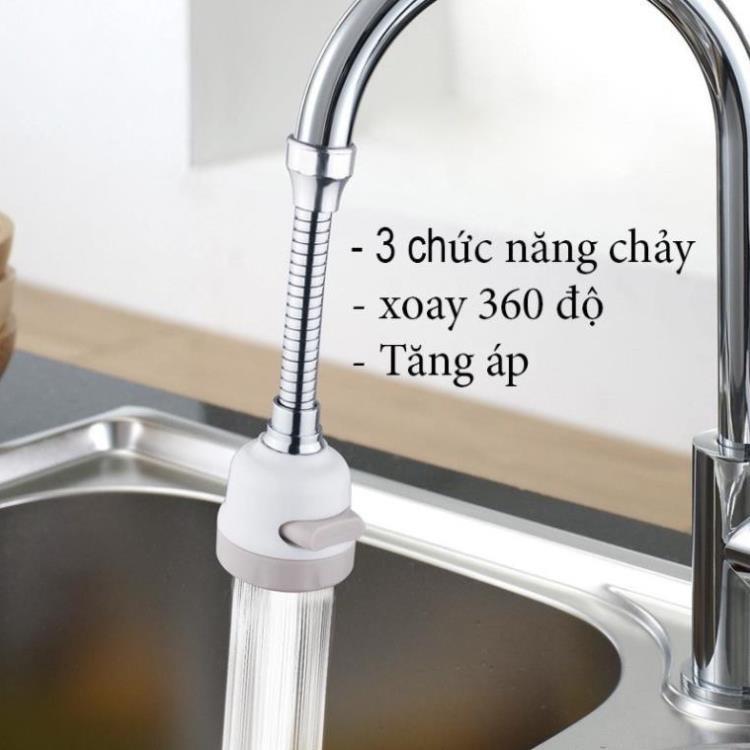 Đầu vòi rửa chén tăng áp xoay 360• điều chỉnh 3 chế độ phun nước. TIỆN DỤNG HÀNG MỚI