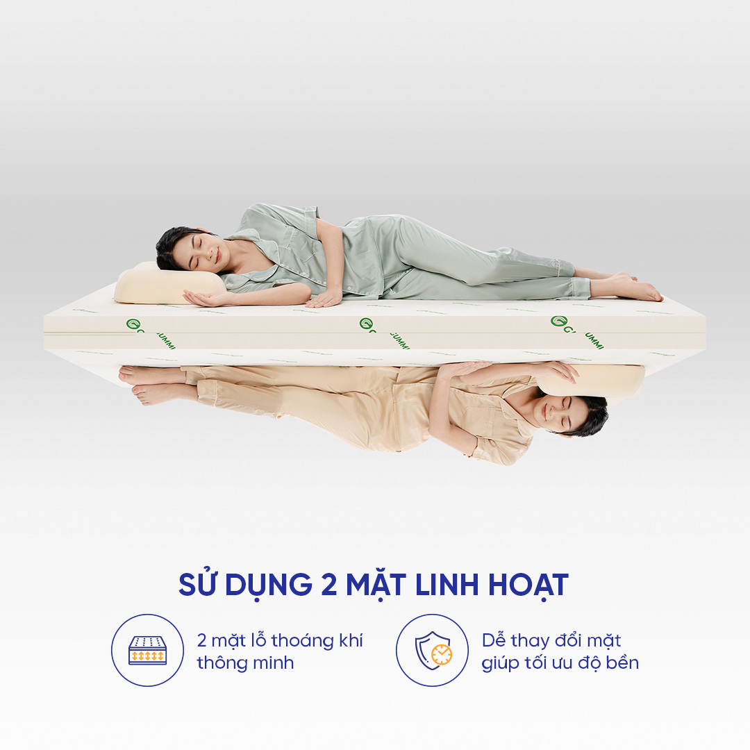 Nệm cao su foam giảm đau lưng Gummi Lite (NEW)