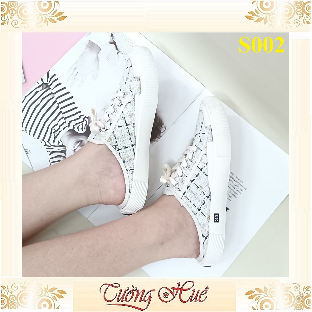 Giày Sục Bít Mũi Buộc Dây Nữ Tính - Hàng Quảng Châu - S002