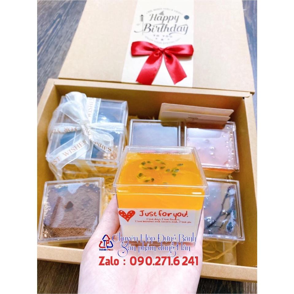 50 Ly mousse vuông LC-5550 - Ly đựng tiramisu - Panna cotta - yogurt trái cây -bánh lạnh