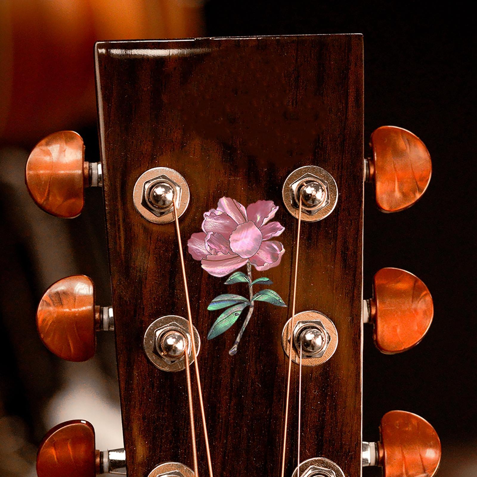 Guitar Stickers Fret Markers DIY Decoration Markers Gifts Red Flower