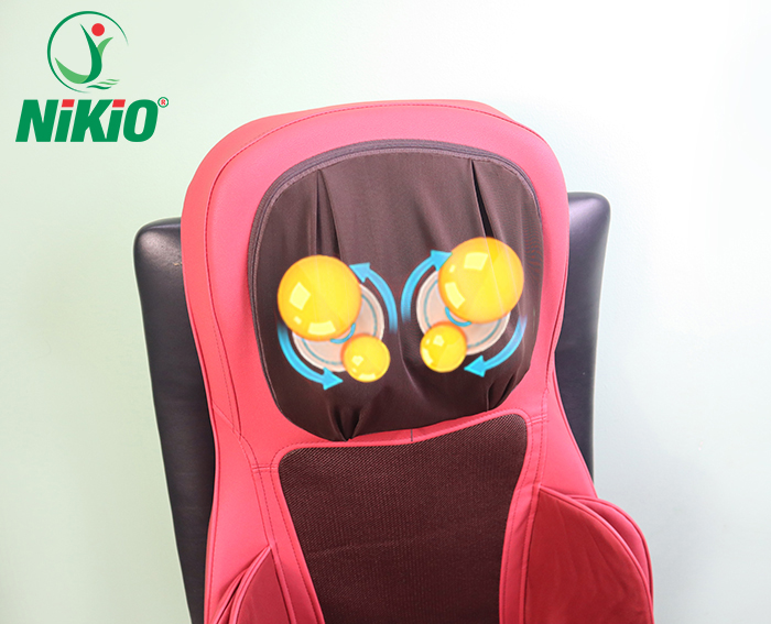 Ghế massage toàn thân cao cấp Nhật Bản Nikio NK-181 - Xoa bóp, đấm bóp, áp suất khí, nhiệt hồng ngoại - Màu đỏ