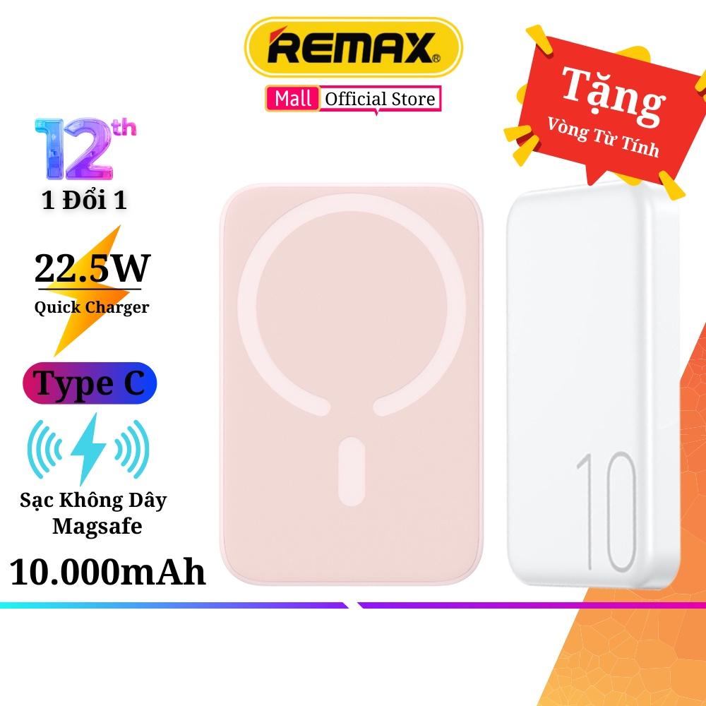 Pin Sạc Dự Phòng Không Dây Từ Tính Sạc Nhanh 10000mAh 22.5W Remax RPP-65 PD 20W Chắc Chắn , Ổn Định - Hàng Chính Hãng Remax