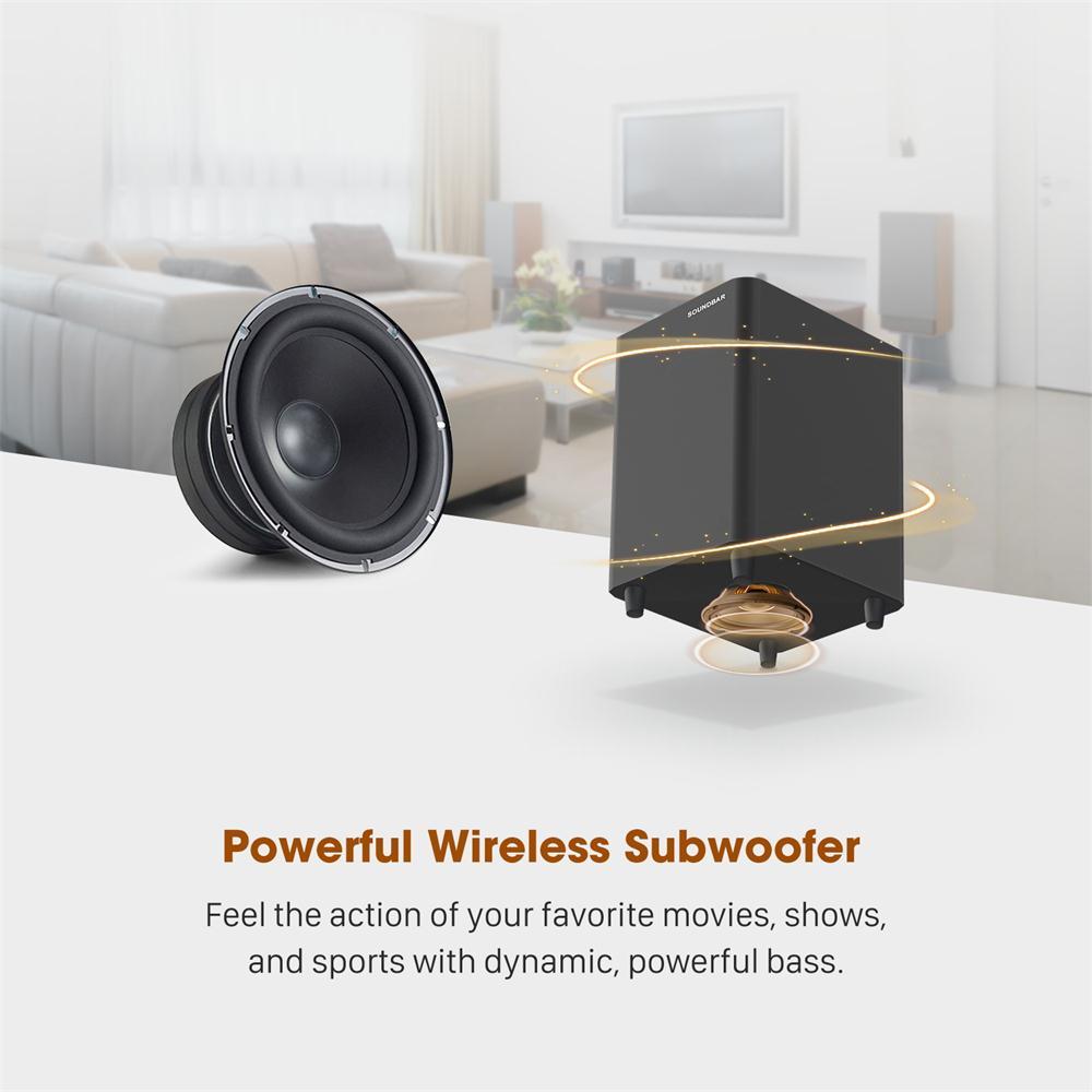 140W TV Soundbar Home Nhà hát Hệ thống âm thanh 2.1bluetooth Loa hỗ trợ quang học âm thanh âm thanh âm thanh đồng trục Subwater cho TV Color: 140W Woofer Size/Full-Range Size: AU Plug