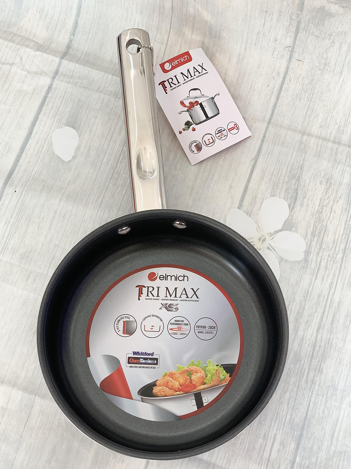 Chảo Inox 2 lớp cao cấp đáy liền Trimax XS EL 3753 size 26cm