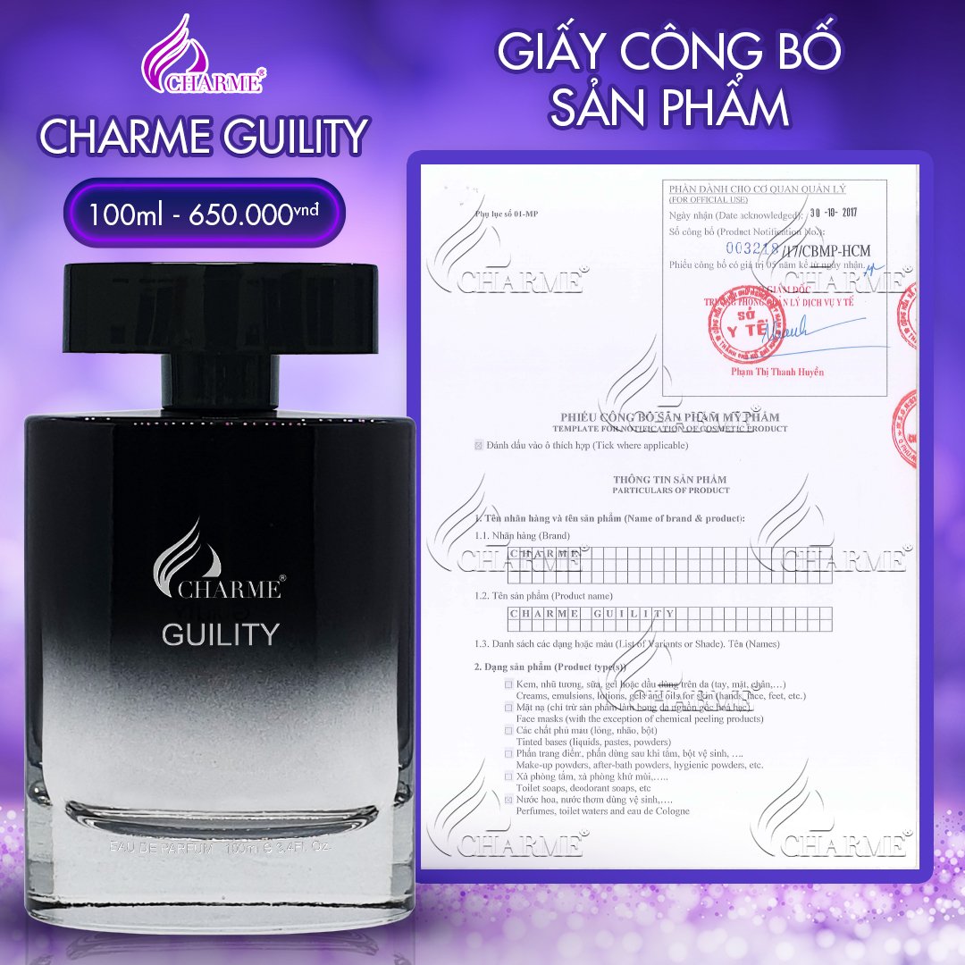 Nước Hoa Nam Charme Guility 100ml