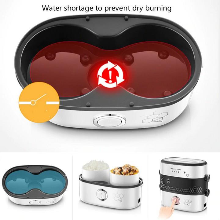 Hộp cơm điện văn phòng 4 ngăn thức ăn hàng nội địa Trung