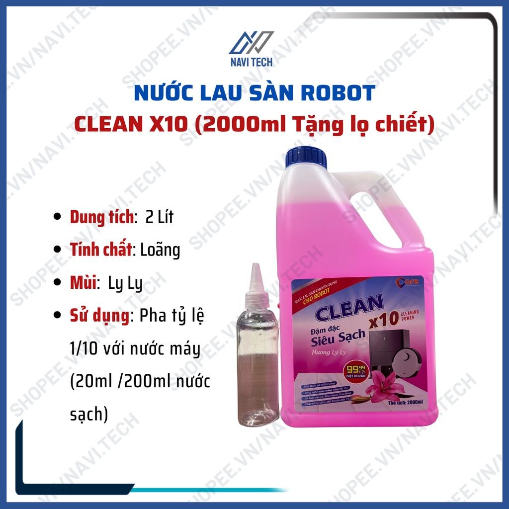 Nước lau sàn chuyên dụng cho Robot hút bụi lau nhà  DEEBOT / ILIFE  / DREAME/ ROBOROCK CAN 2 LÍT LYLY