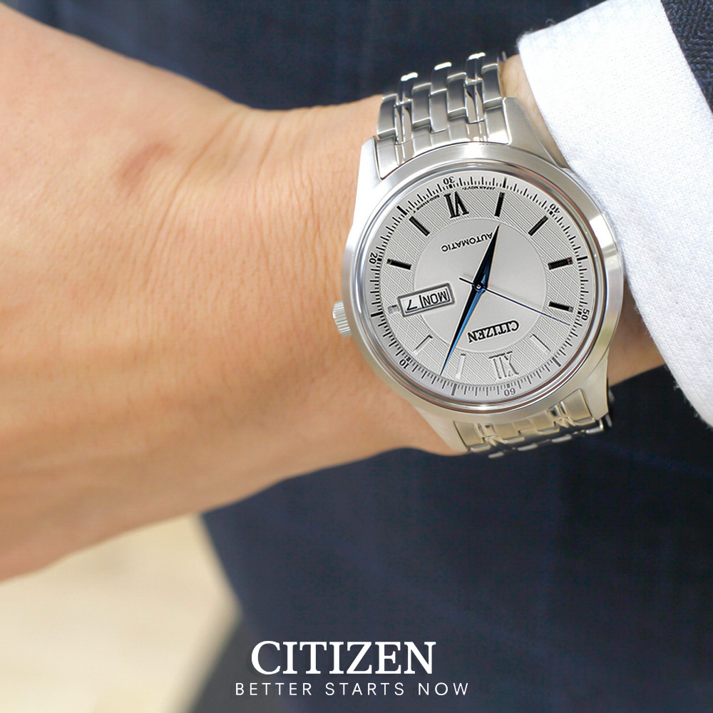 Đồng Hồ Nam Citizen Dây Thép Không Gỉ NY4051-51A - Mặt Trắng (Sapphire)