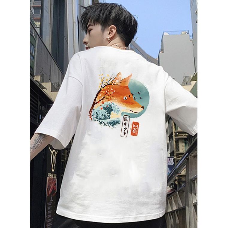 Áo thun tay lỡ unisex form rộng in họa tiết thời trang vải dày mịn bst25