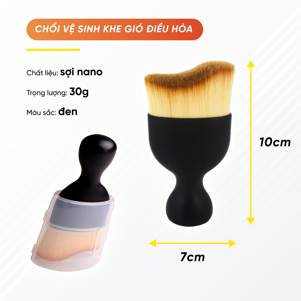 Chổi vệ sinh siêu mềm nhỏ gọn đa năng cho nội thất, khe gió điều hòa ô tô, bàn phím máy tính