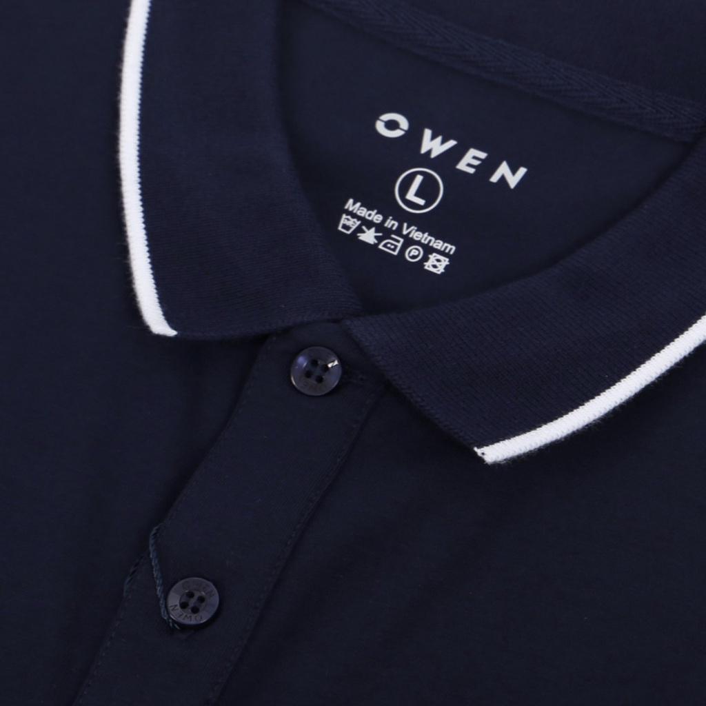 OWEN - Áo polo cộc tay Owen màu NAVY 220325 - Áo thun có cổ nam