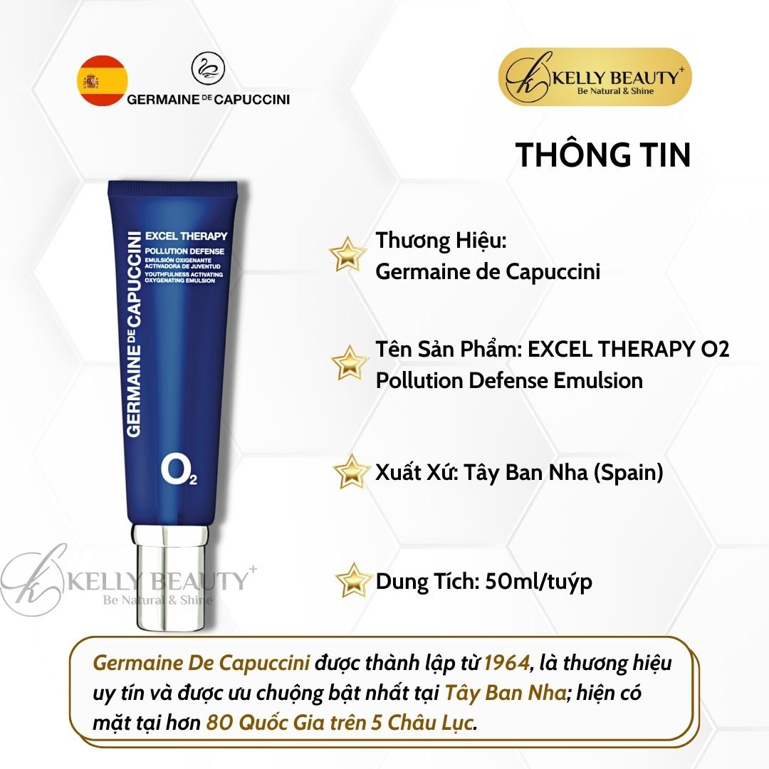 Nhũ Tương Germaine ET O2  Pollution Defense Emulsion - Tăng Miễn Dịch Da, Thanh Lọc, Chống Lão Hóa Da | Kelly Beauty