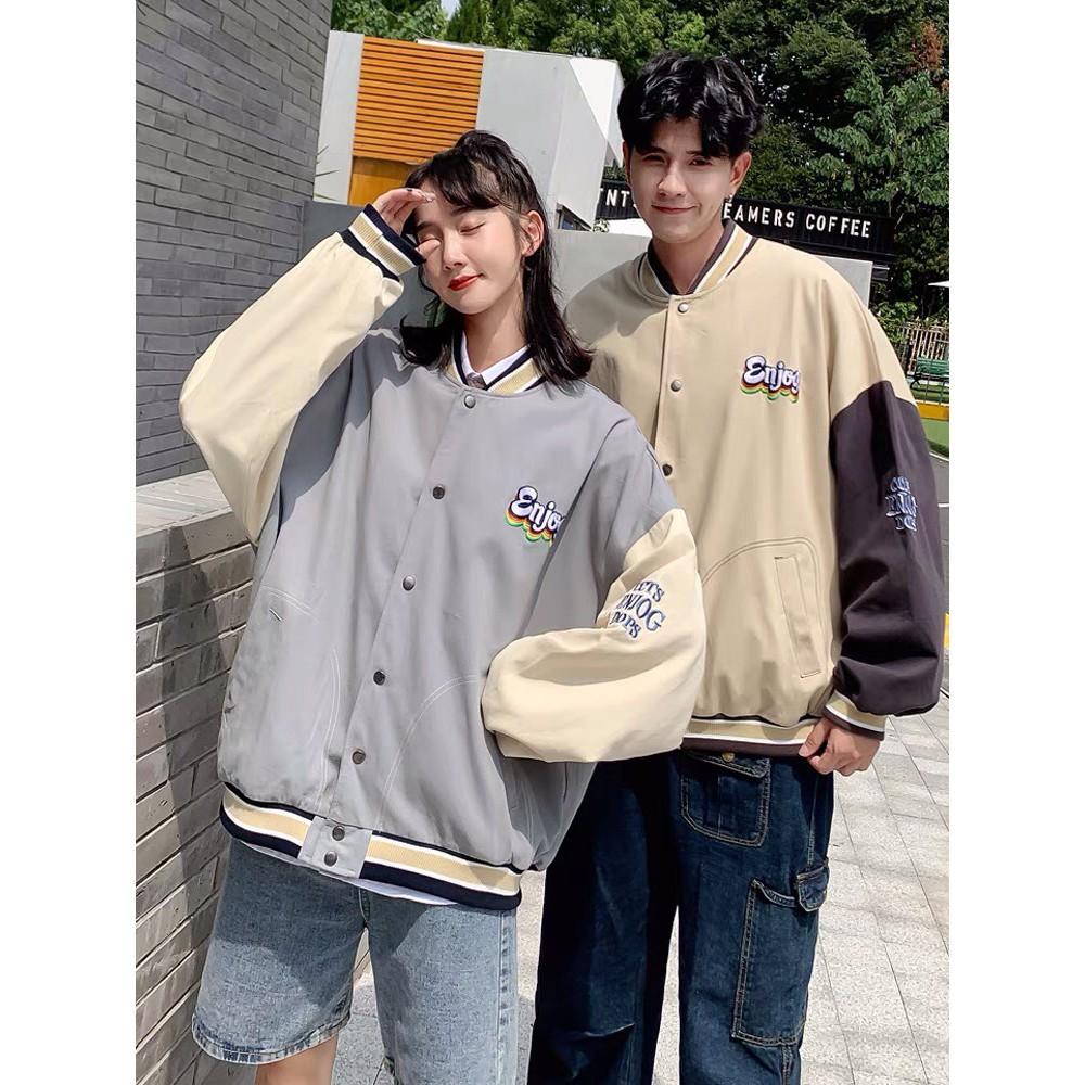 ÁO DÙ BOMBER JACKET ENJOY NAM NỮ - ULZZANG UNISEX TRẺ TRUNG NĂNG ĐỘNG