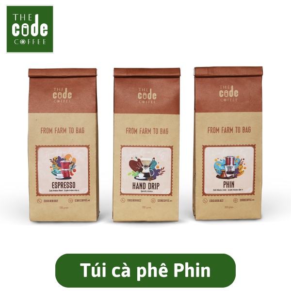 Hộp quà tặng Cà phê Phin và Phin lọc gốm Việt Nam cao cấp - Dạng hạt hoặc bột - Gói 200g - Phin Gift Box