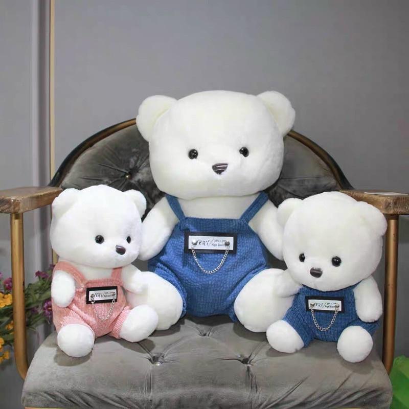 Gấu Bông Teddy Mặc Yếm Nhung Cao Cấp - Gấu Teddy Cho Bé