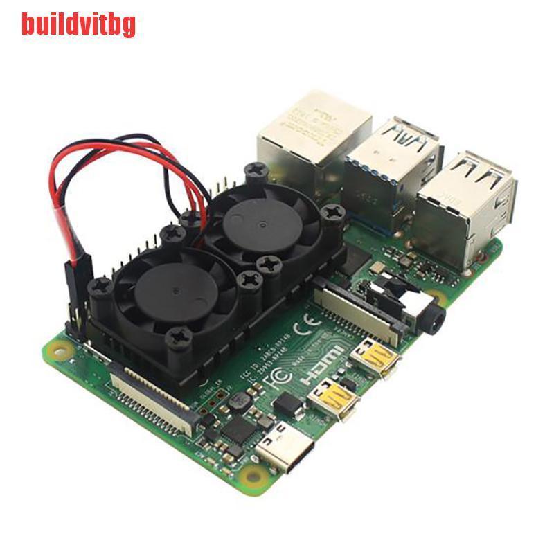Mô Đun Quạt Tản Nhiệt Kép PCB Dành Cho Raspberry pi 4