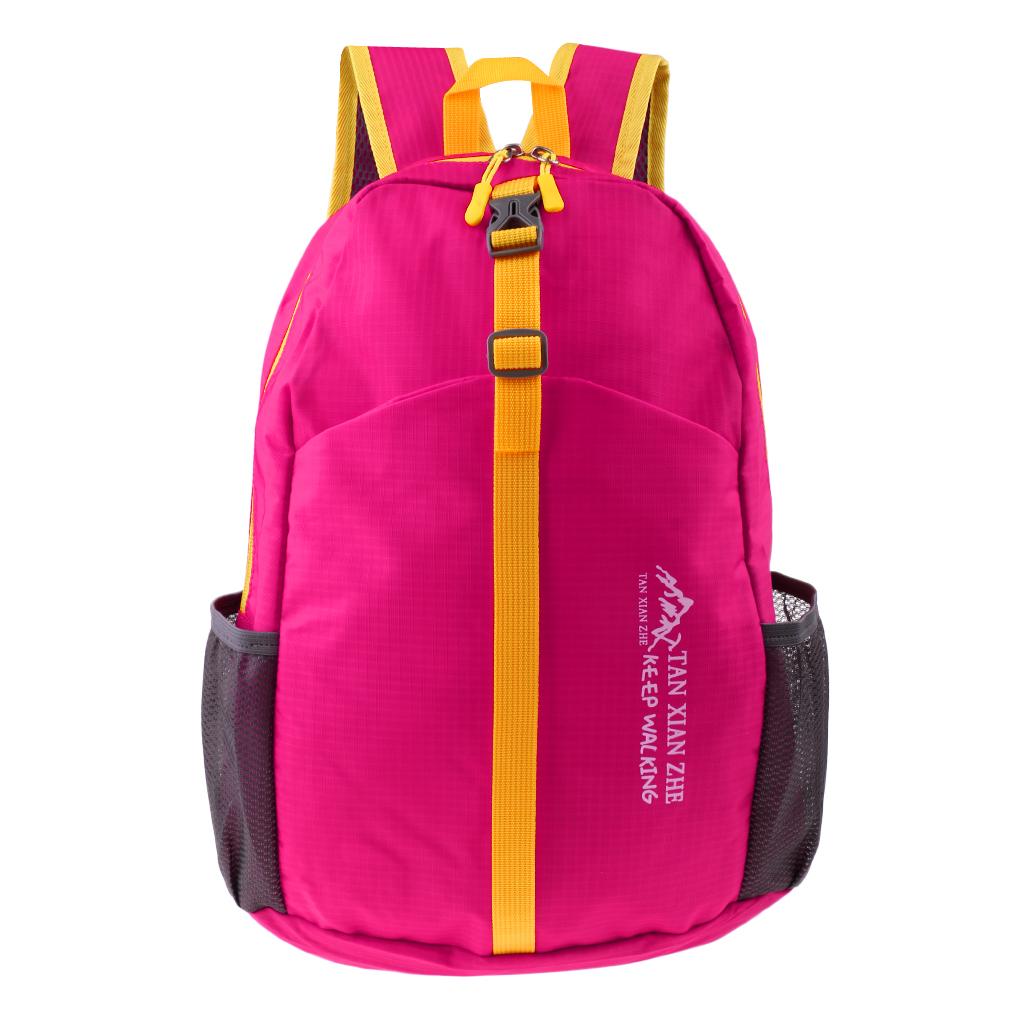 Outdoor Waterproof Foldable Backpack Hiking Bag Camping Rucksack rose