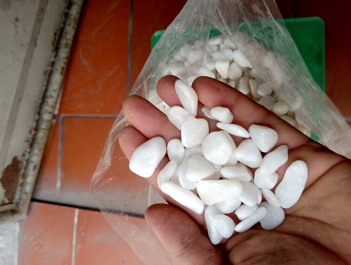 Sỏi trắng trang trí tiểu cảnh, sân vườn, thủy sinh