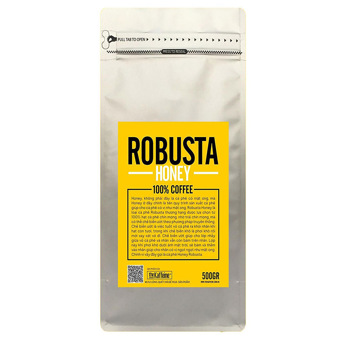 Cà phê Robusta Honey NGUYÊN HẠT 500g - The Kaffeine
