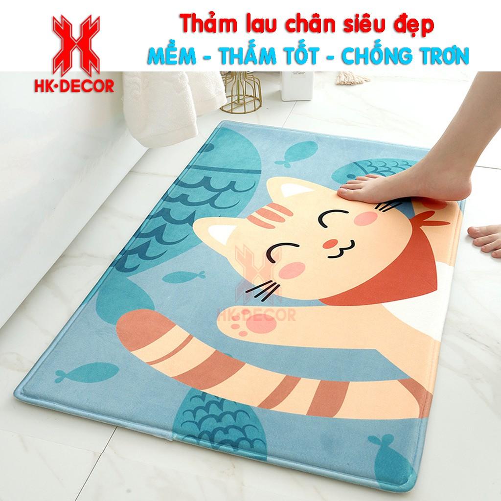 Thảm trang trí, trải sàn, bếp, nhà tắm, phòng khách, thảm lông hình con vật, chùi chân, lau chân, lót sàn nhà