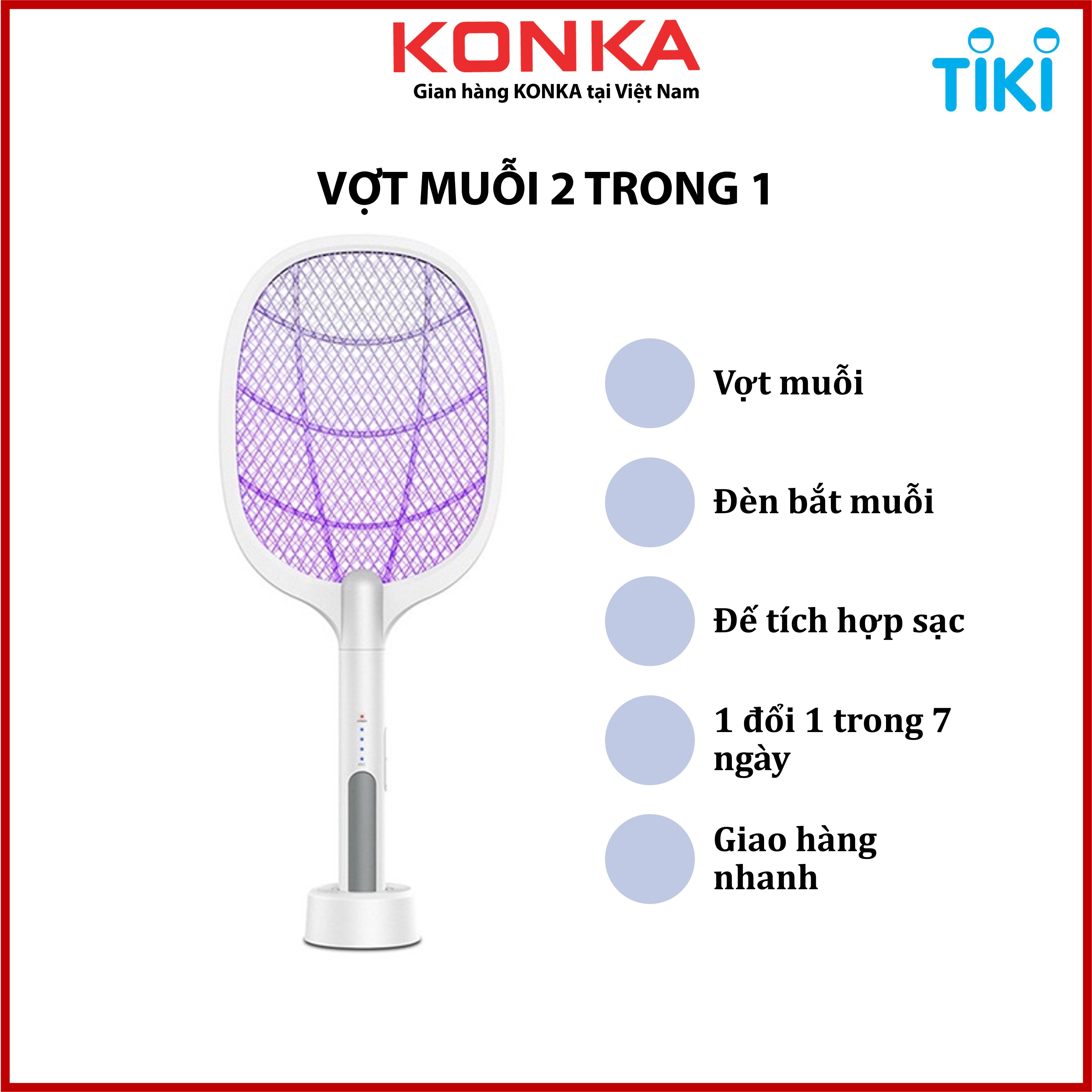 Vợt muỗi Cicico Multifuntion 2 in 1 để bàn bắt muỗi tự động