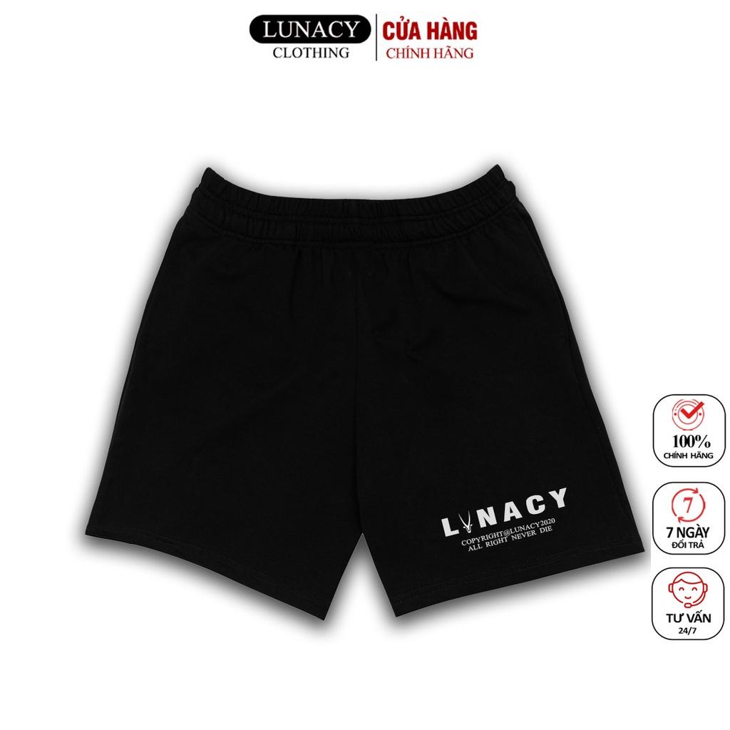 Quần Short Unisex LUNA In Dạ Quang Nam Nữ Oversize phong cách đường phố Hàn Quốc LUNACY