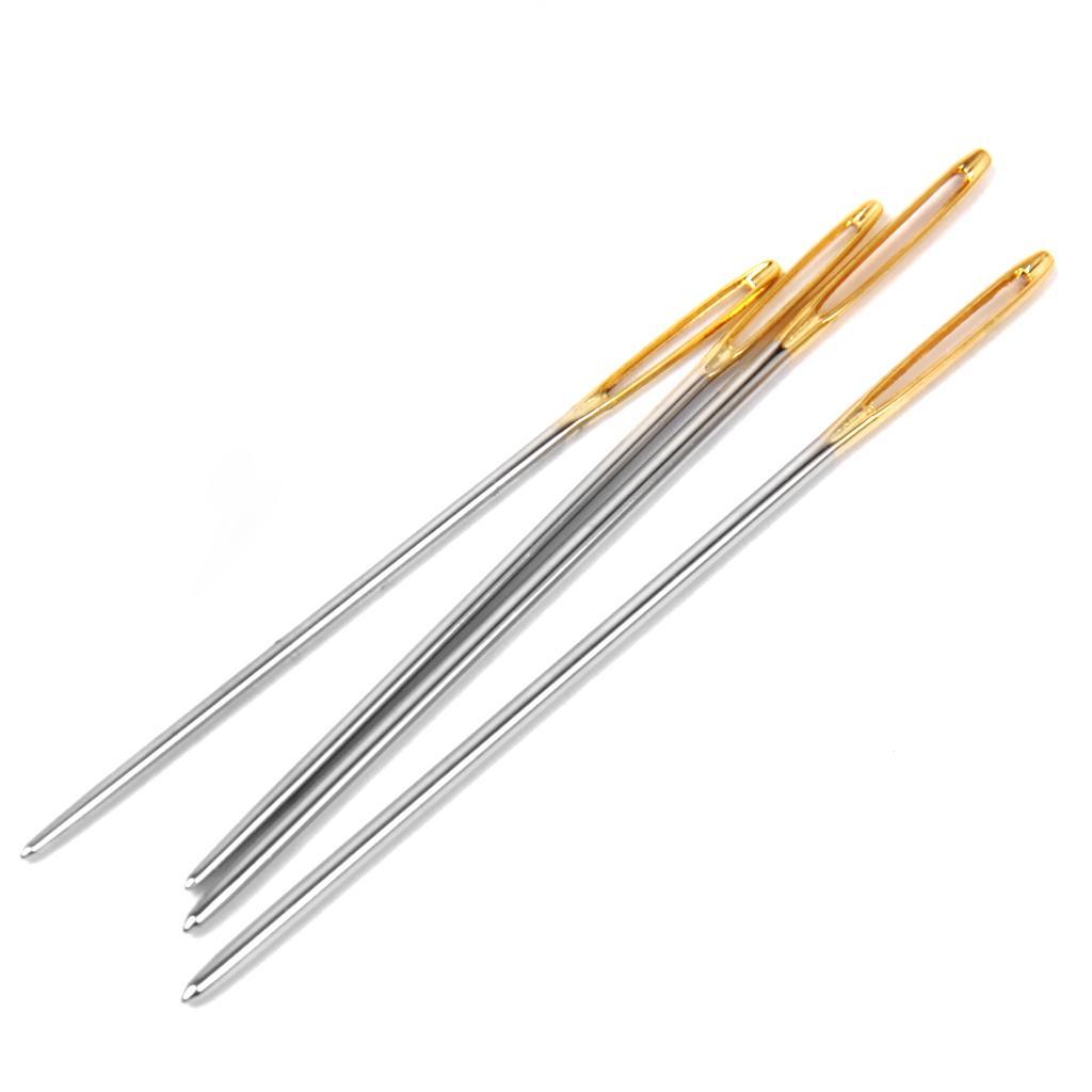 6 Pieces Large-Eye Blunt Point Needle with 50 pieces Needle-threading Device