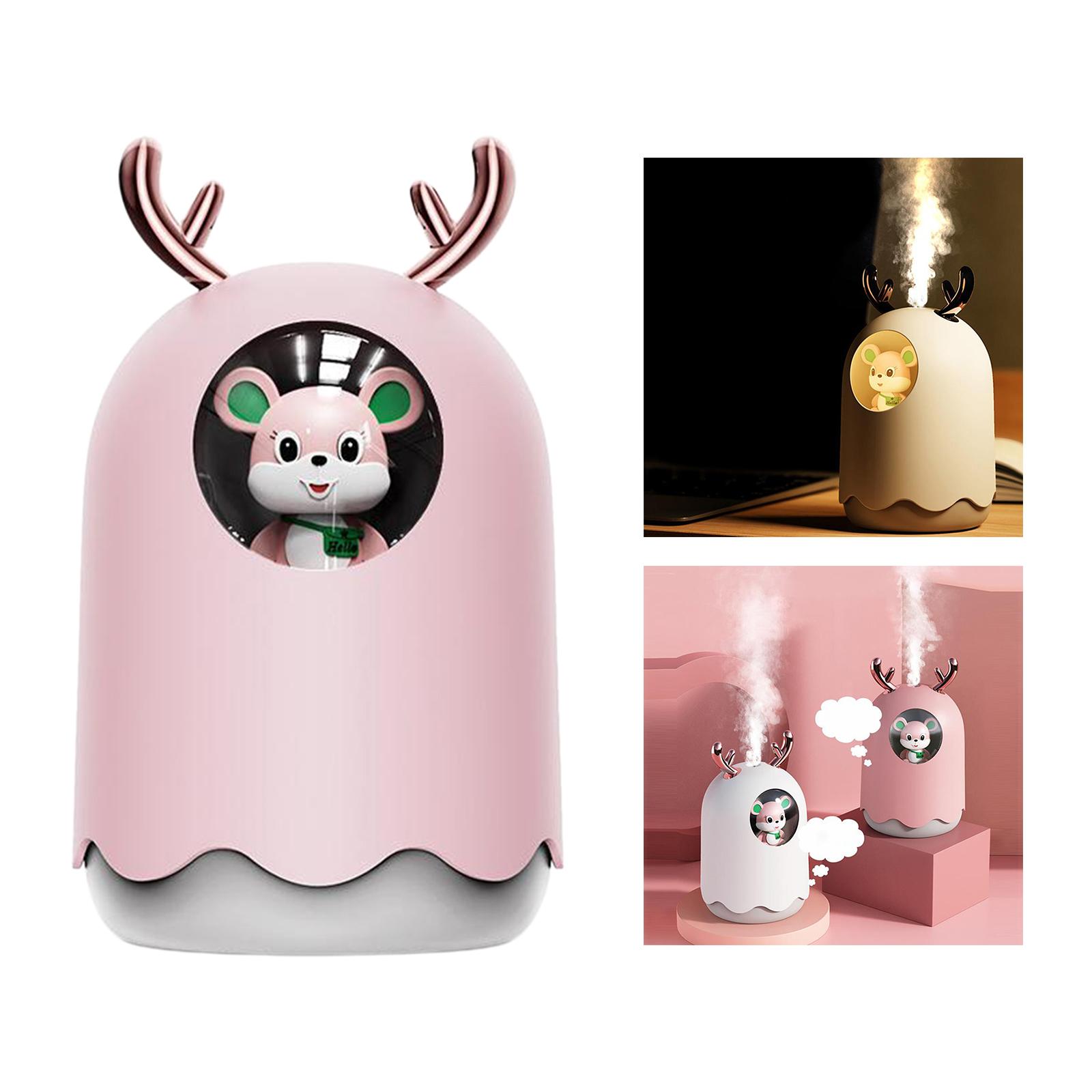 Colorful Cool Mini Humidifier, USB Personal Desktop Quiet Humidifier for Office, Car, Room, Bedroom, 2 Mist Modes