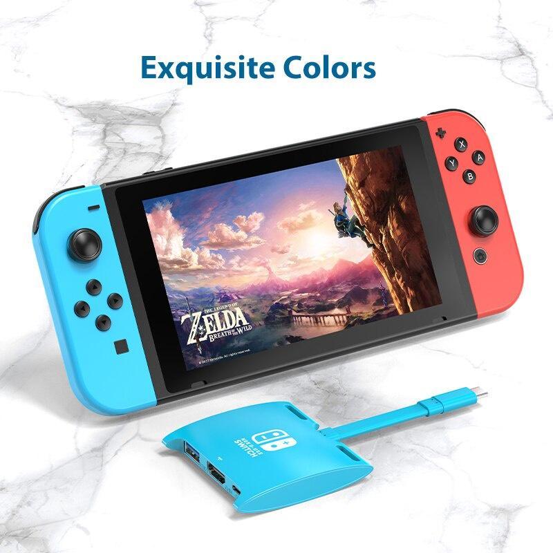 Dock Chuyển Đổi USB C Sang 4K HDMI USB 3.0 Hub Cho Nintendo Switch
