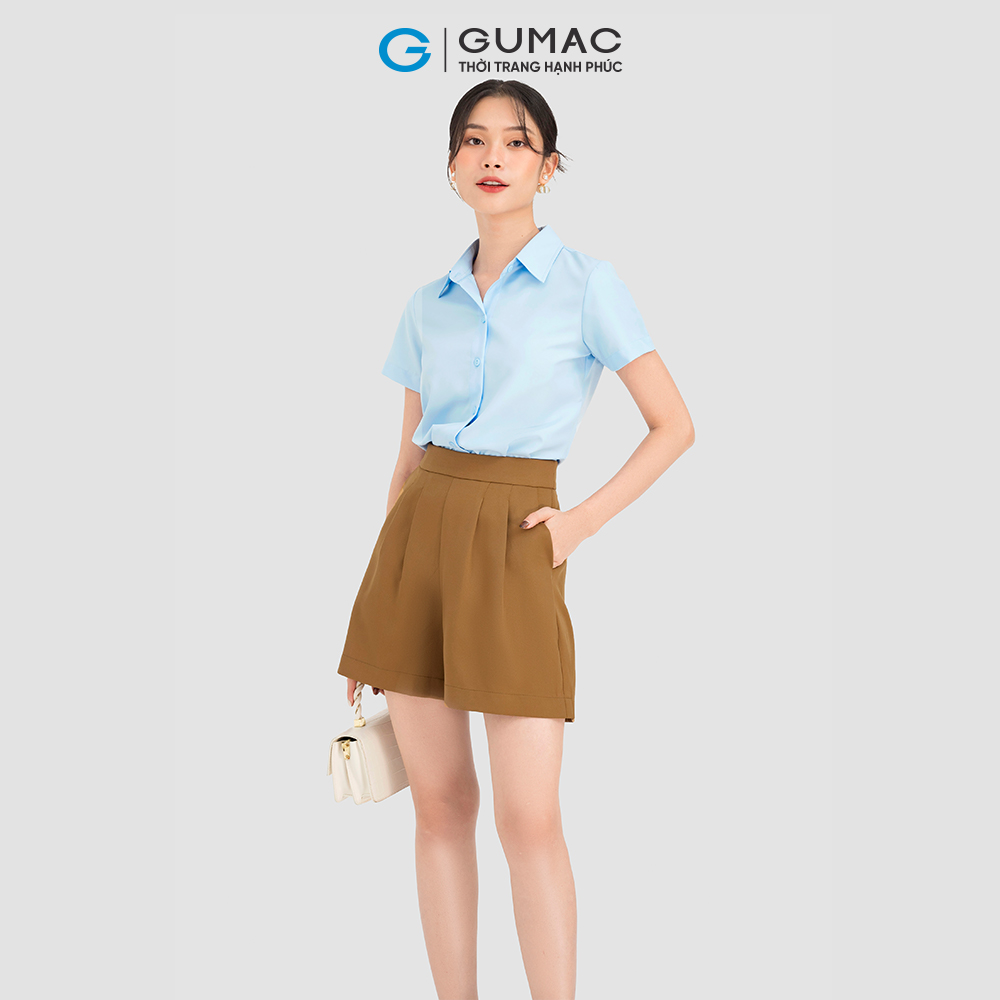 Quần short nữ GUMAC QC08060 xếp ly